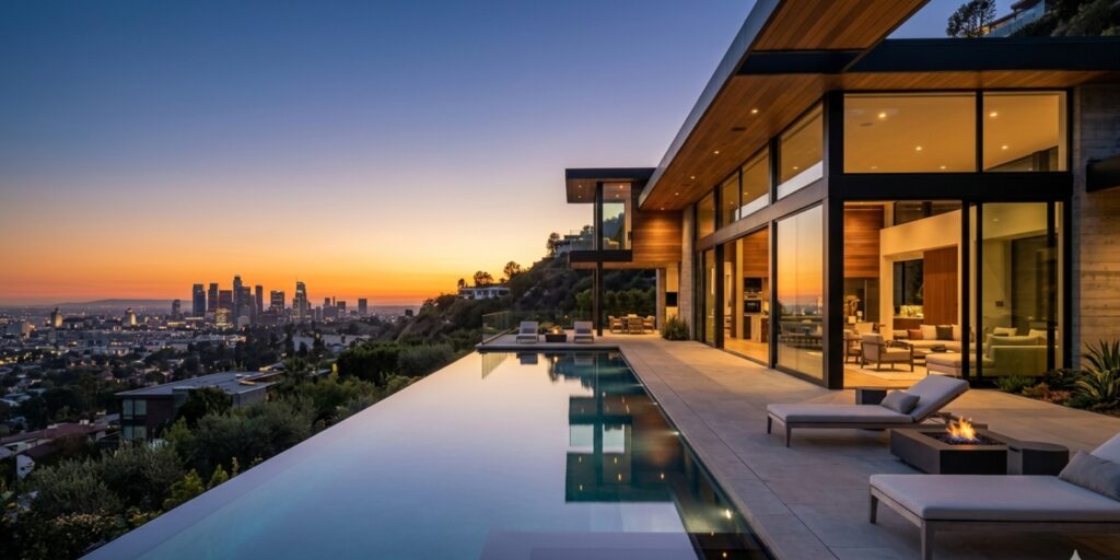 Luxury home overlooking Los Angeles skyline attracting global real estate buyers
